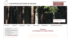 Desktop Screenshot of clubhippique-meudon.fr