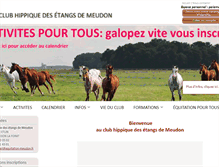 Tablet Screenshot of clubhippique-meudon.fr
